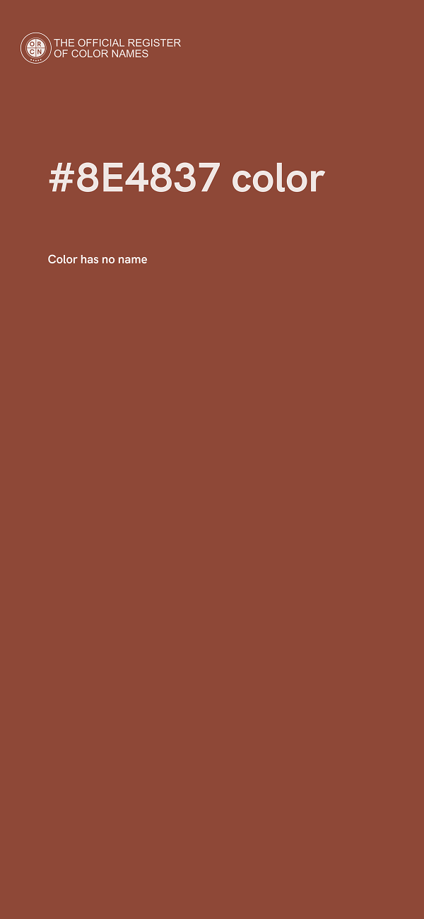 #8E4837 color image