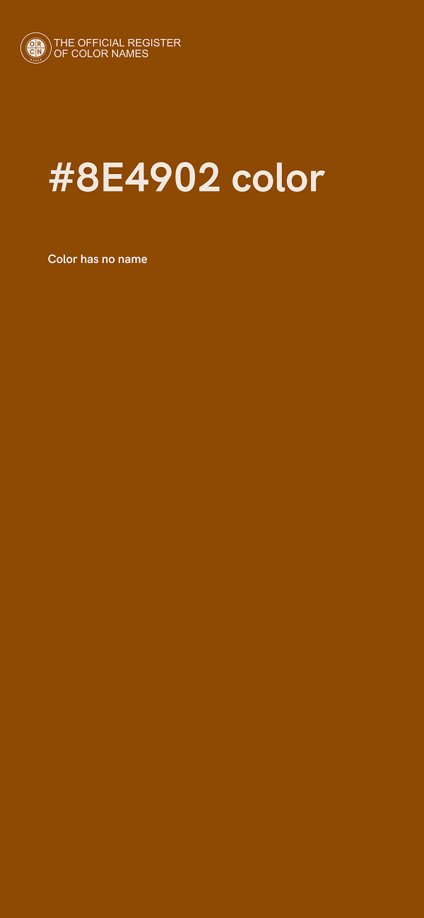 #8E4902 color image