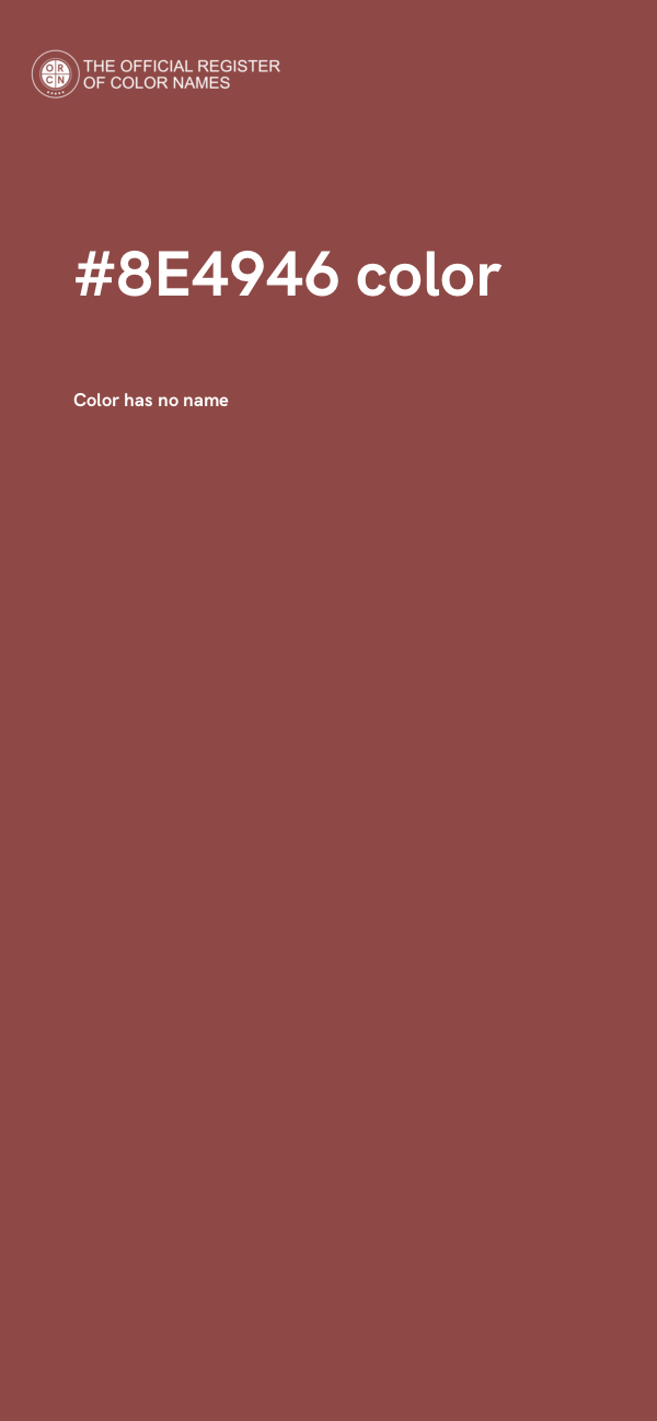 #8E4946 color image