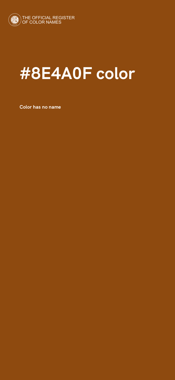 #8E4A0F color image