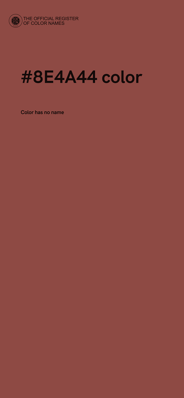 #8E4A44 color image