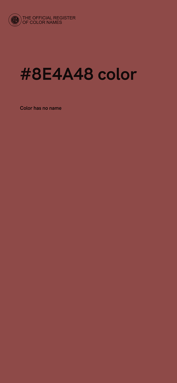 #8E4A48 color image