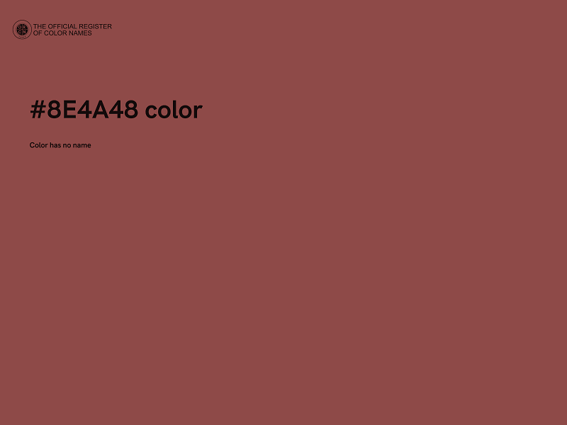 #8E4A48 color image