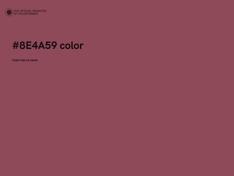 #8E4A59 color image