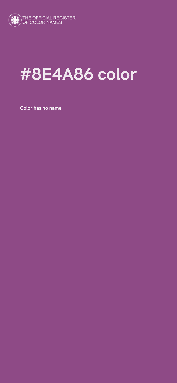 #8E4A86 color image
