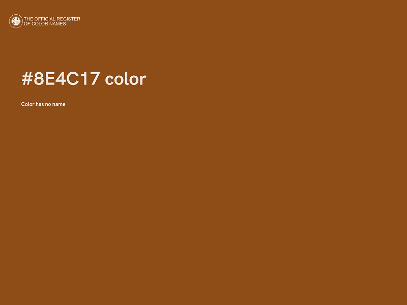 #8E4C17 color image