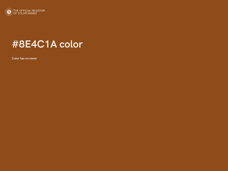 #8E4C1A color image