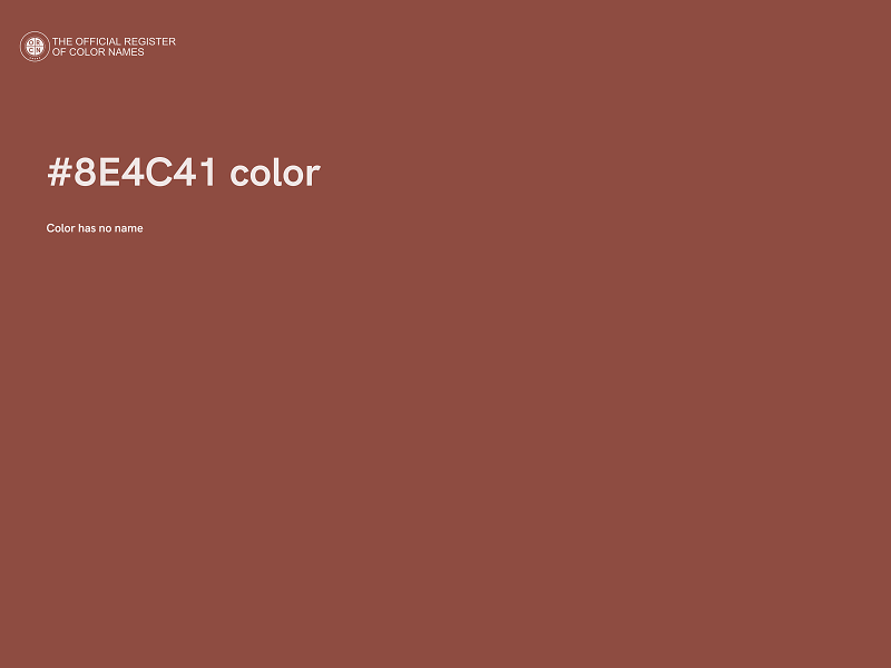 #8E4C41 color image