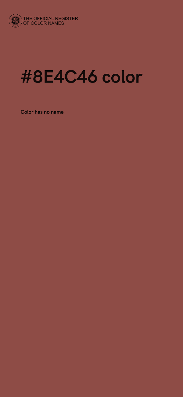 #8E4C46 color image