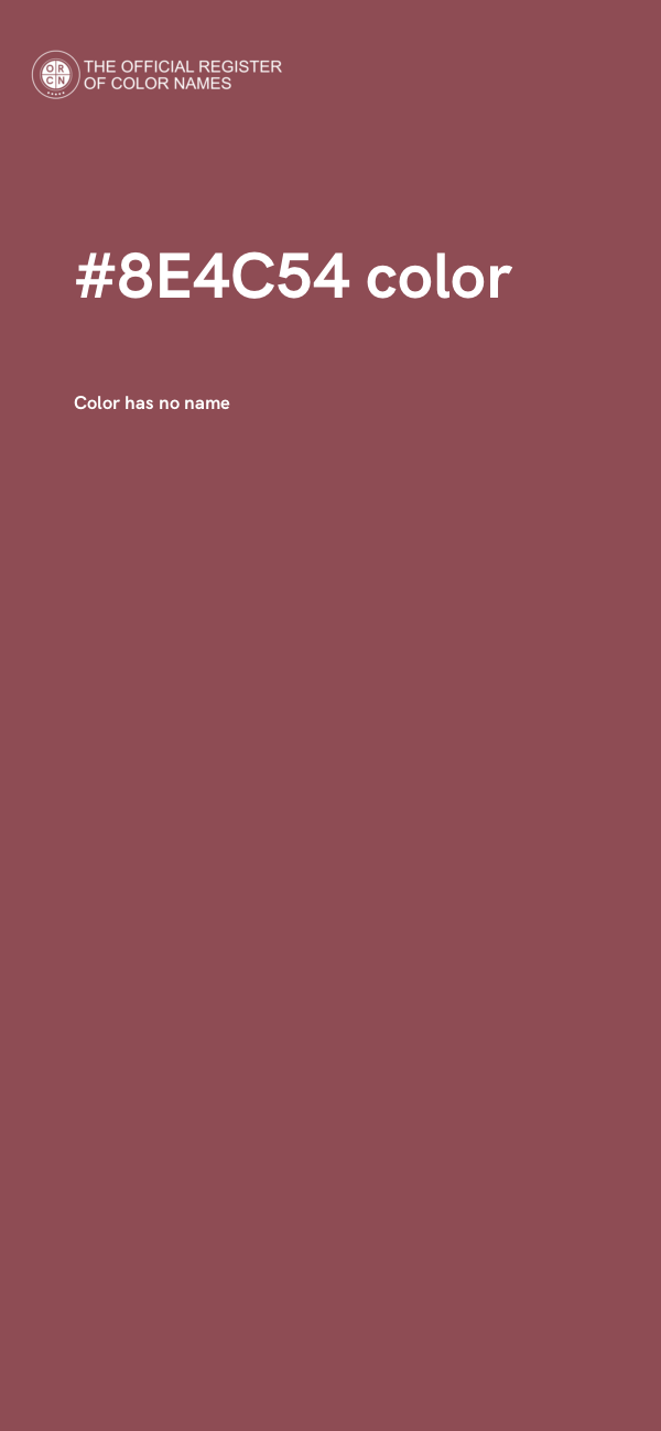 #8E4C54 color image
