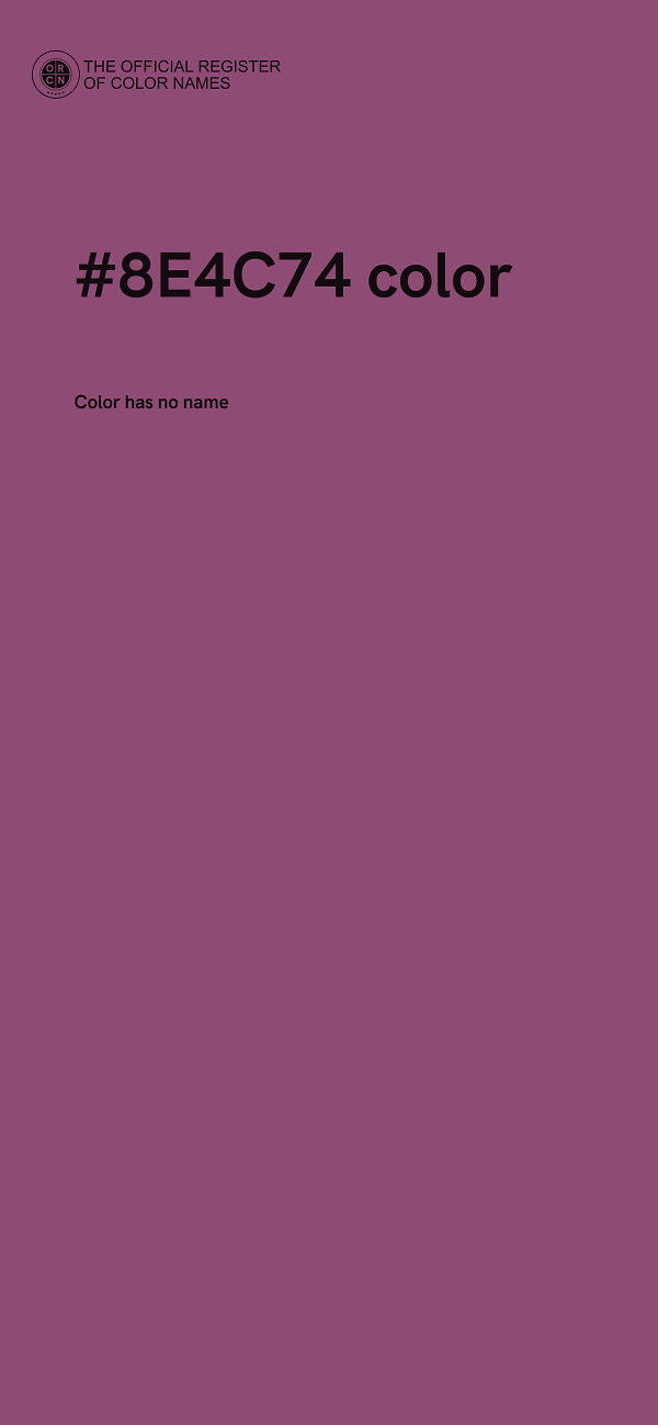 #8E4C74 color image