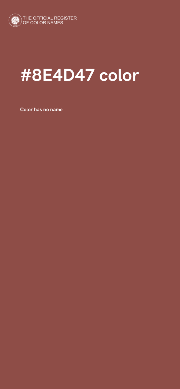 #8E4D47 color image