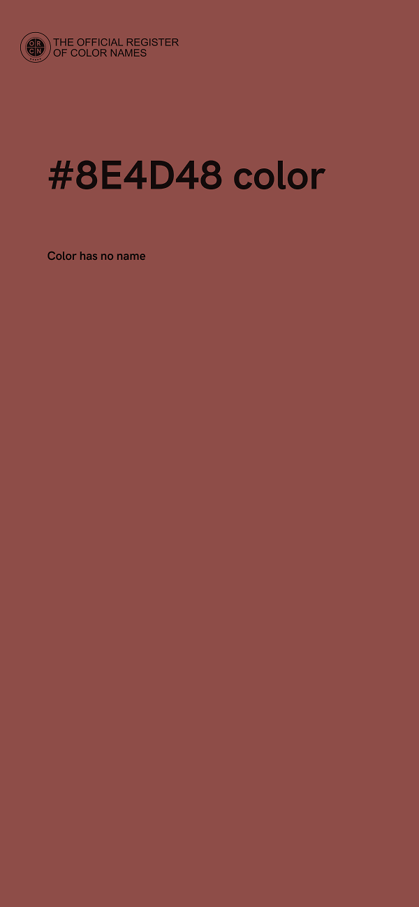 #8E4D48 color image