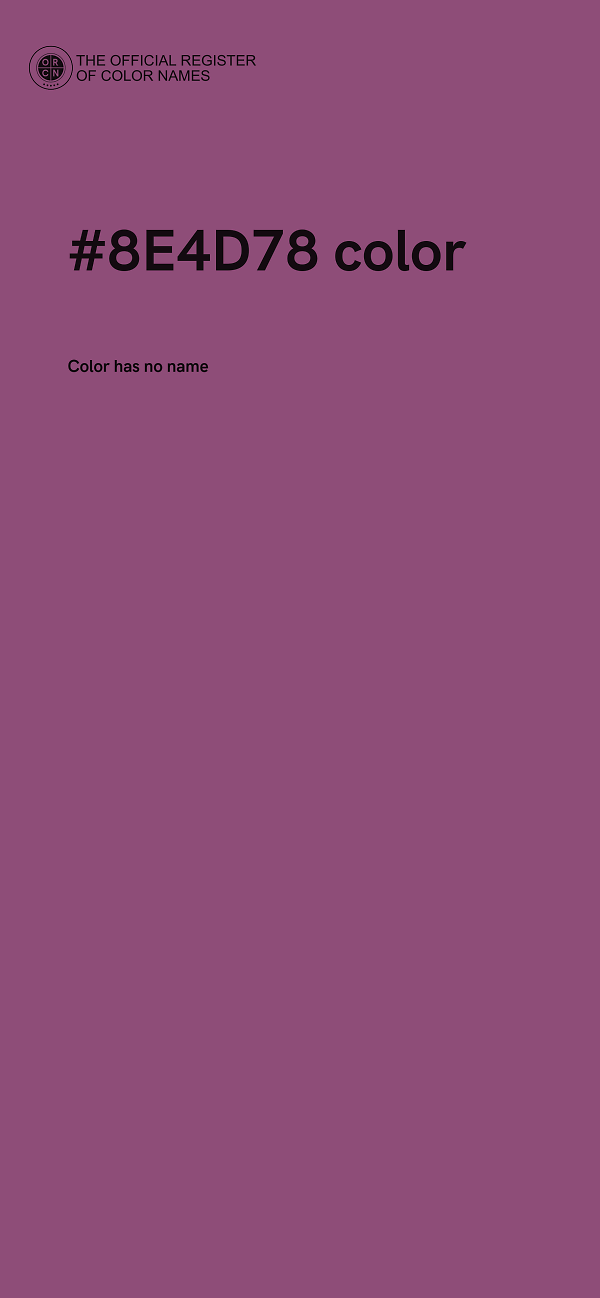 #8E4D78 color image