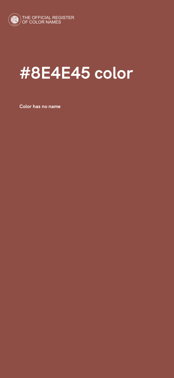 #8E4E45 color image