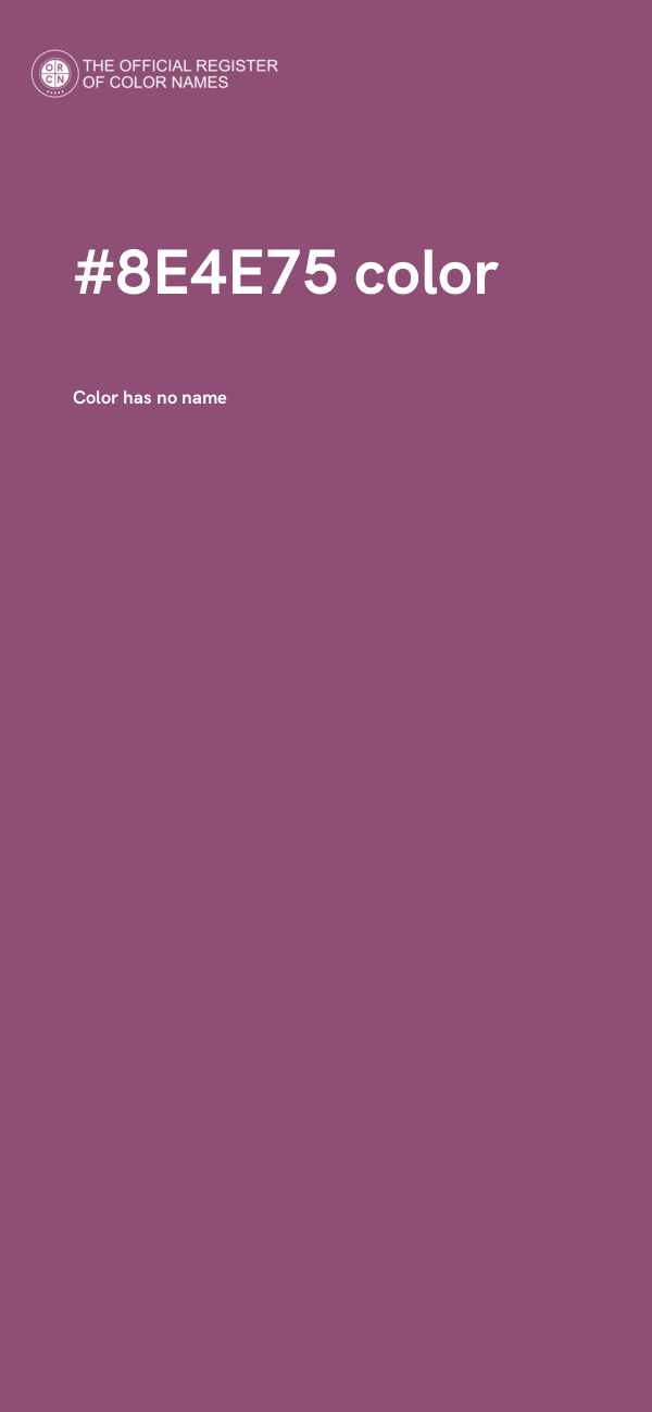 #8E4E75 color image