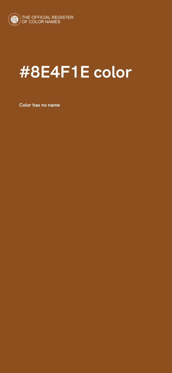 #8E4F1E color image
