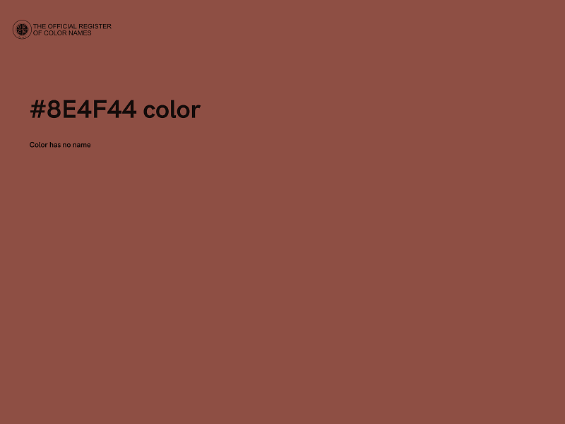 #8E4F44 color image