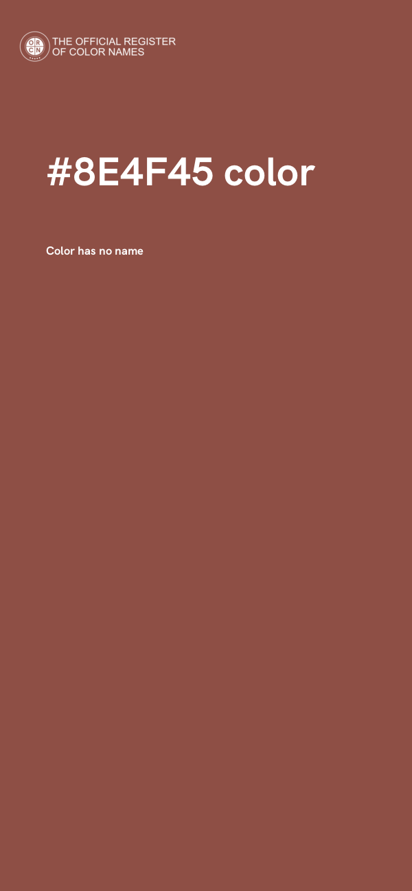 #8E4F45 color image