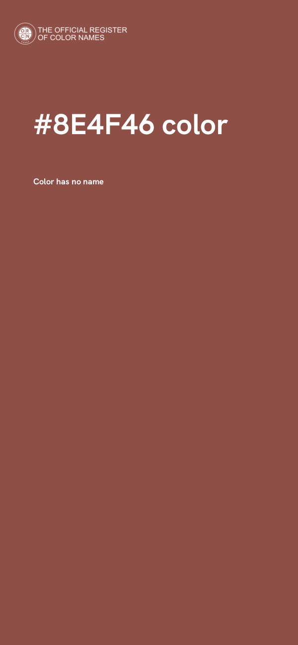 #8E4F46 color image