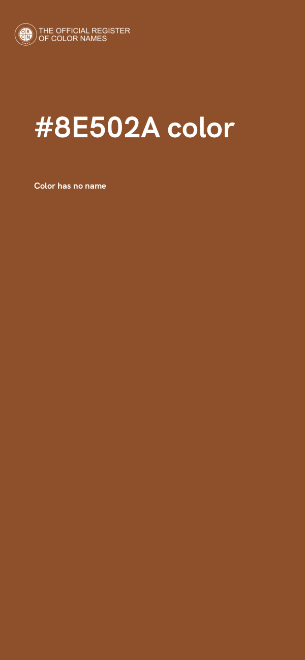 #8E502A color image