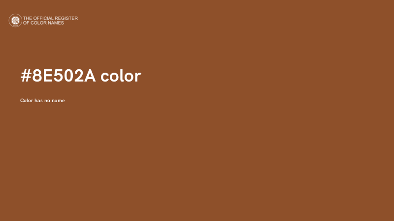 #8E502A color image