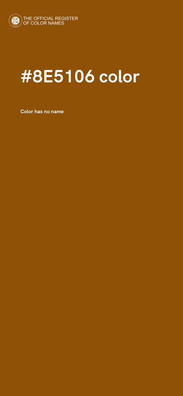 #8E5106 color image