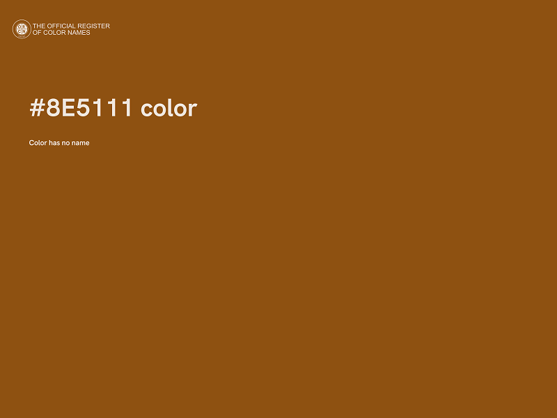 #8E5111 color image