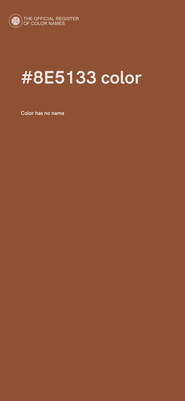 #8E5133 color image