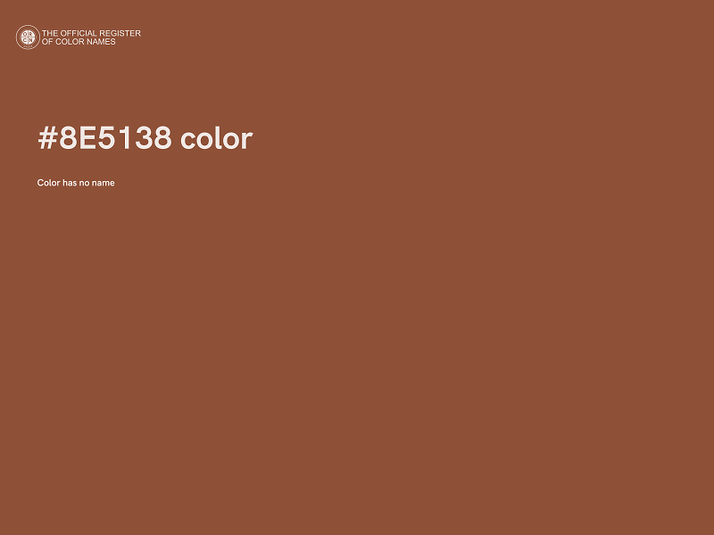 #8E5138 color image