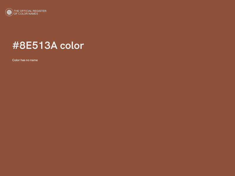 #8E513A color image