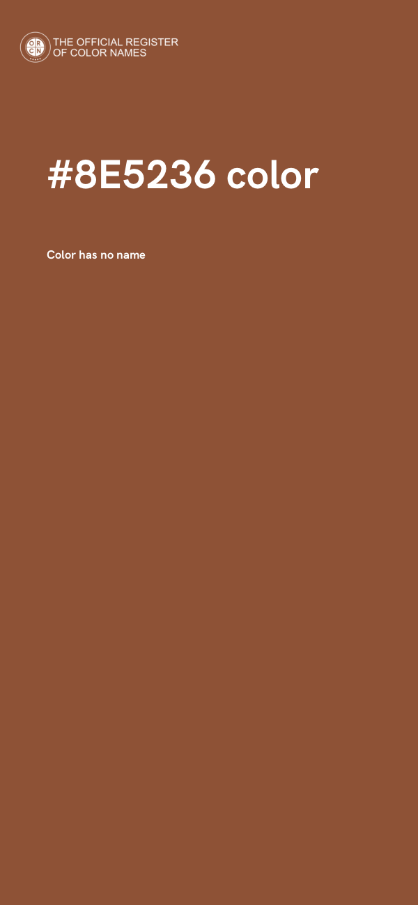 #8E5236 color image