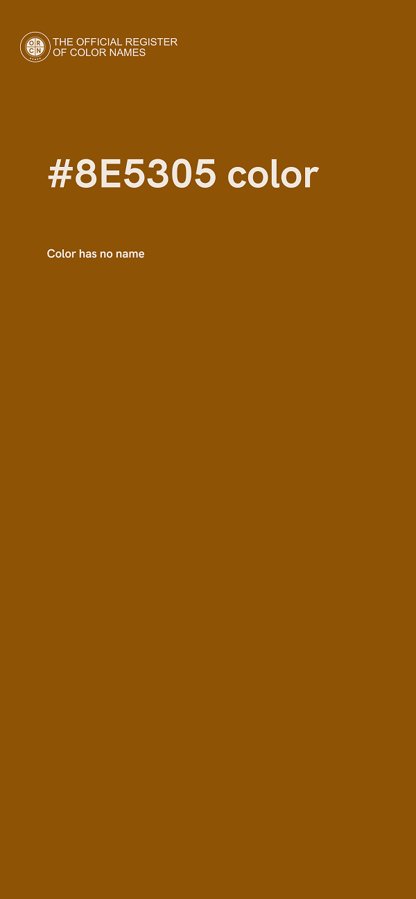 #8E5305 color image