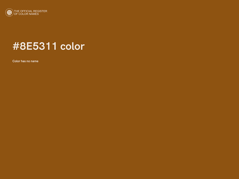 #8E5311 color image