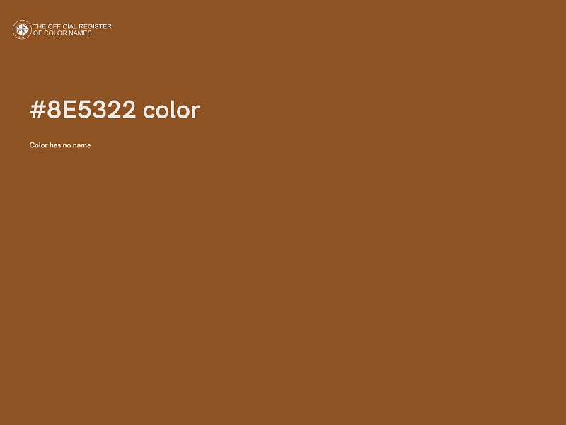 #8E5322 color image
