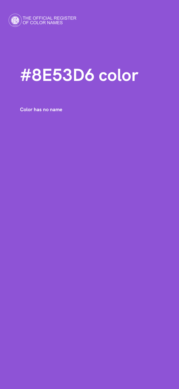 #8E53D6 color image