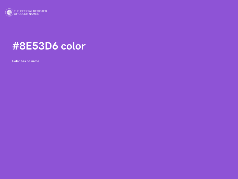 #8E53D6 color image