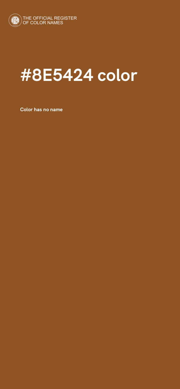 #8E5424 color image