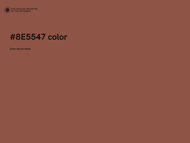 #8E5547 color image