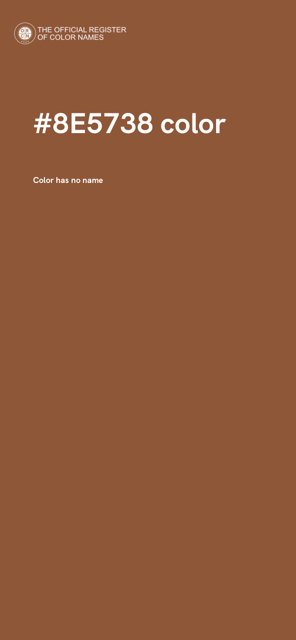 #8E5738 color image