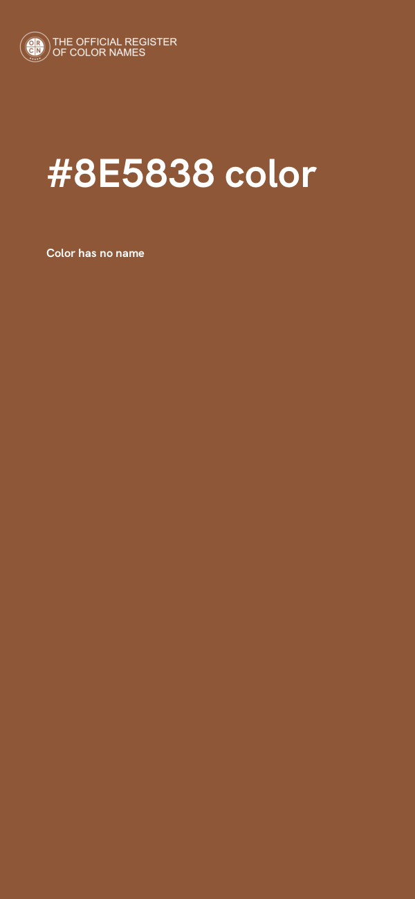 #8E5838 color image