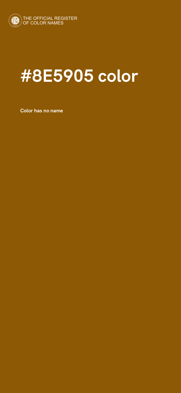 #8E5905 color image
