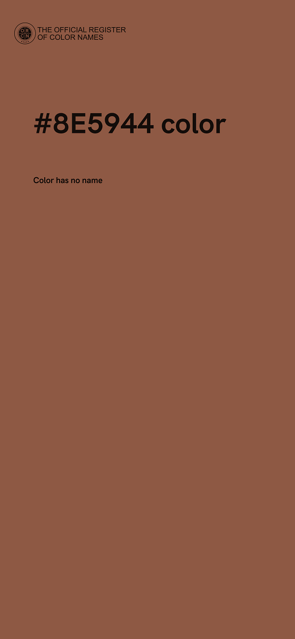 #8E5944 color image