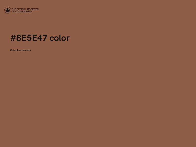 #8E5E47 color image