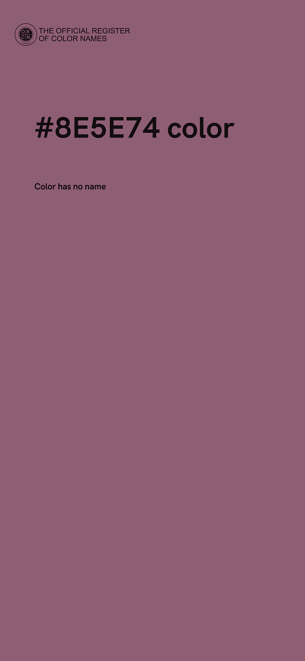 #8E5E74 color image