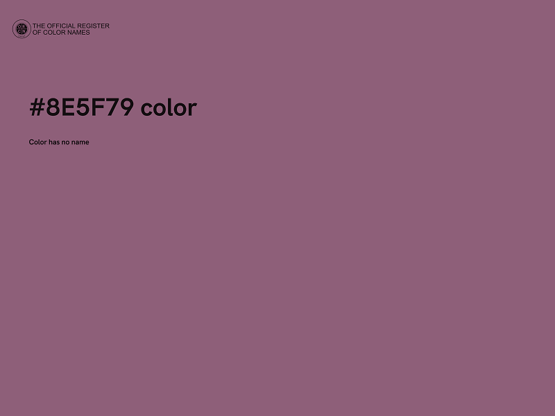 #8E5F79 color image