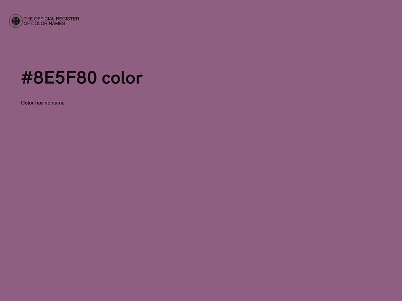 #8E5F80 color image