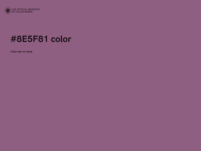 #8E5F81 color image