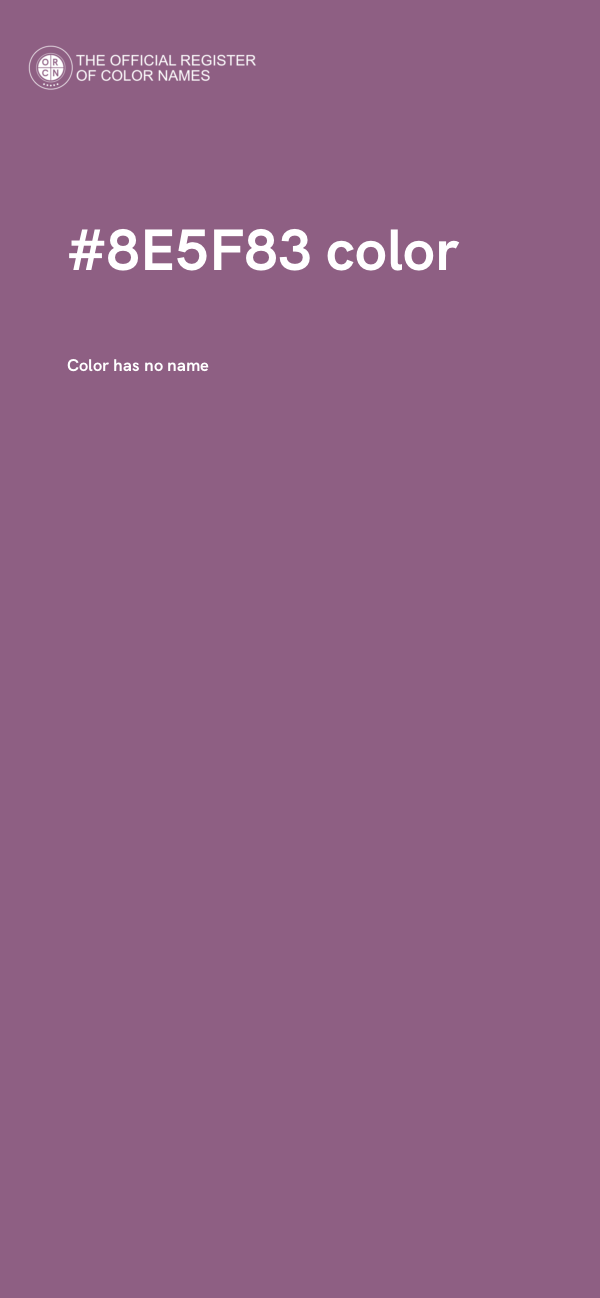 #8E5F83 color image