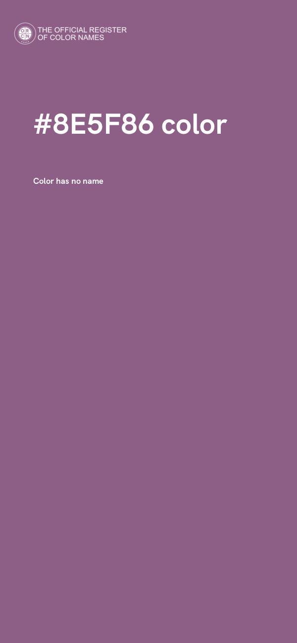 #8E5F86 color image